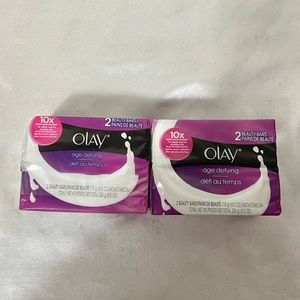 NEW Lot of 2 Olay age defying beauty bars soap 8oz each rare